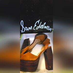 Sam Edelman "Rain" Platform Sandals, Hazelnut color, Women's Size 10 (US)